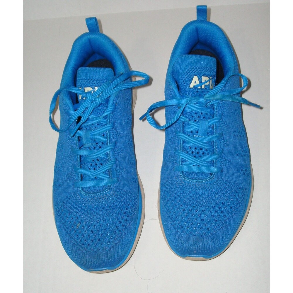 $180 Womens 11 APL Pre-loved Bright Blue Sneakers Shoes Techloom Pro EUC